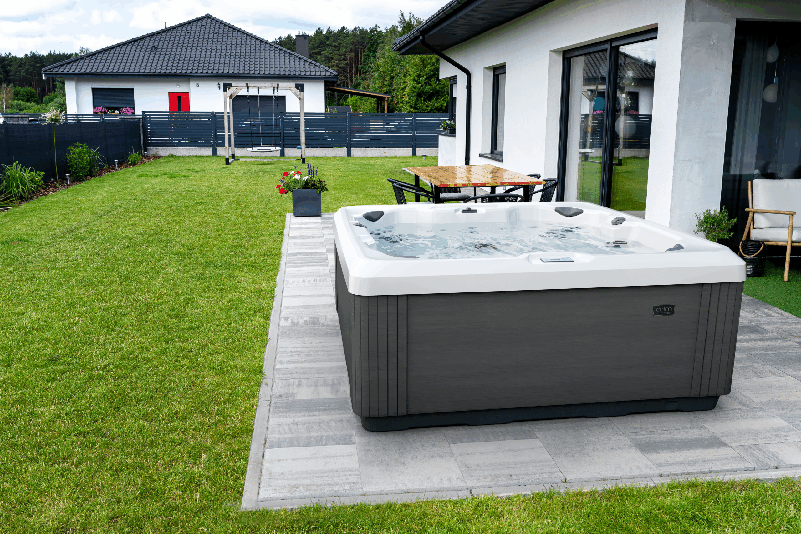 Bullfrog hot tub in North Dakota winter